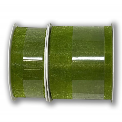 Olive Green Voile Ribbon